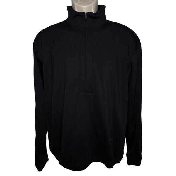 Nike Golf Mens Medium‎ M Dri-Fit Black 1/4 Zip Pullover Long Sleeve Jacket - Picture 1 of 16
